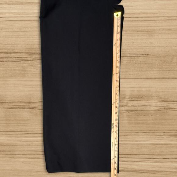 ZARA High Waist Wide Leg Cropped Trousers Black Culotte Dress Pants Large - Picture 10 of 11